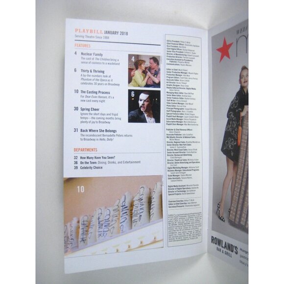 Bands Visit Playbill Barrymore Theatre 2018 Katrina Lenk Tony Shalhoub Abud - Picture 2 of 7